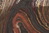 Polished Tiger Iron Stromatolite Slab - Billion Years #222040-1